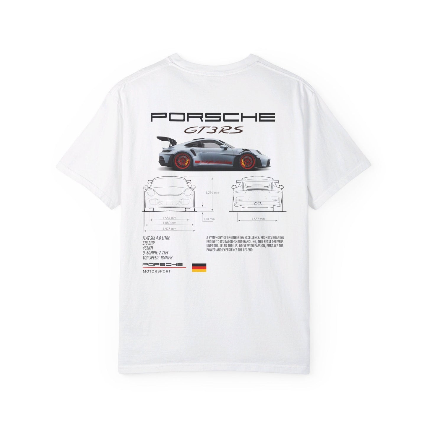 PORSCHE 911 GT3 RS Garment-Dyed T-shirt