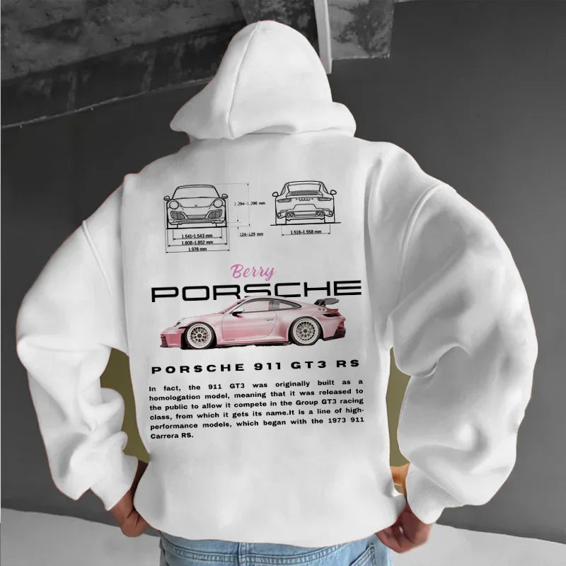 White/Pink 911 GT3RS Hoodie