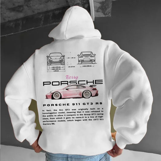 White/Pink 911 GT3RS Hoodie