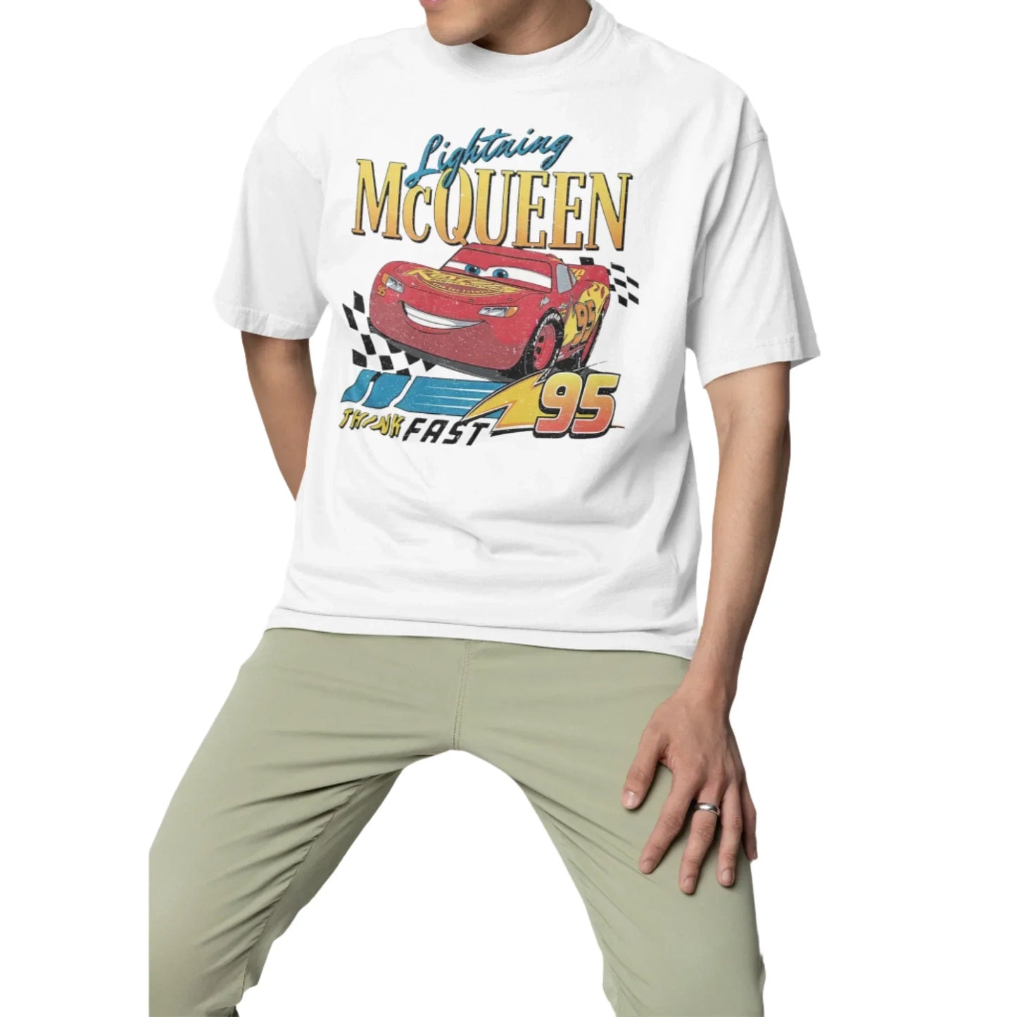 White/Black MCQUEEN T-SHIRTS S/SLEEVE